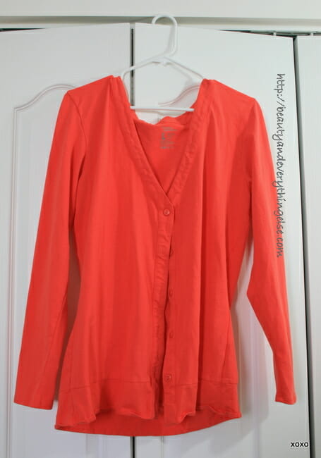 Coral cardigan from Forever 21