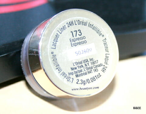 L’Oréal’s New gel  Liner 24H in Espresso  